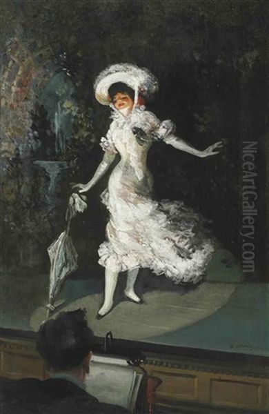 The Stage Singer Oil Painting by Everett Shinn