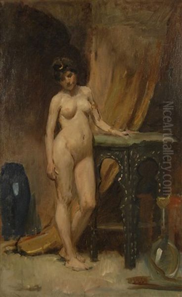 Standing Nude (study) Oil Painting by Everett Shinn