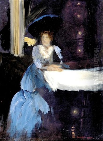 Chez Mouquin Oil Painting by Everett Shinn