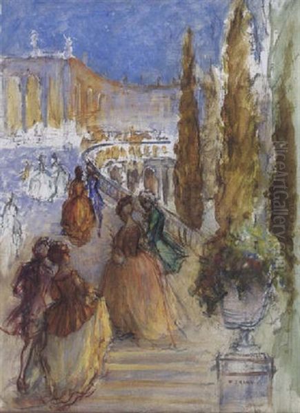 Going To The Ball Oil Painting by Everett Shinn