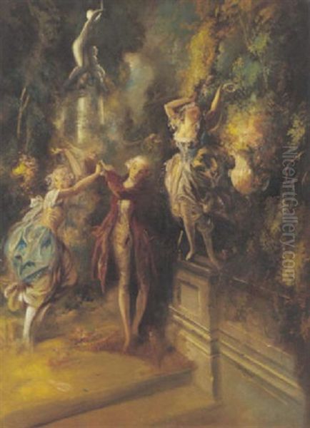 Garden Of Venus Oil Painting by Everett Shinn