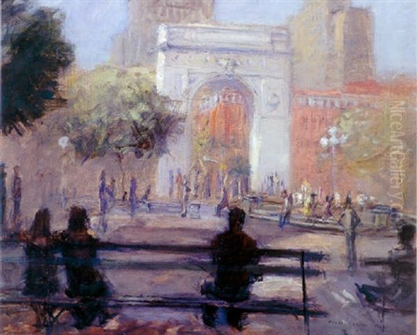 Washington Square Park, New York Oil Painting by Everett Shinn