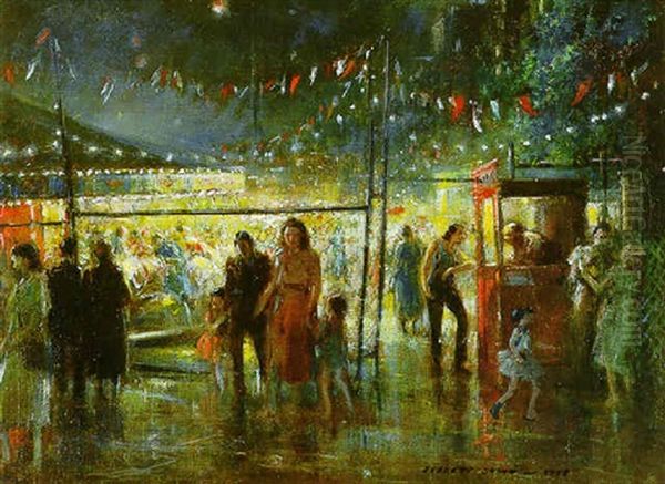 Street Carnival Oil Painting by Everett Shinn