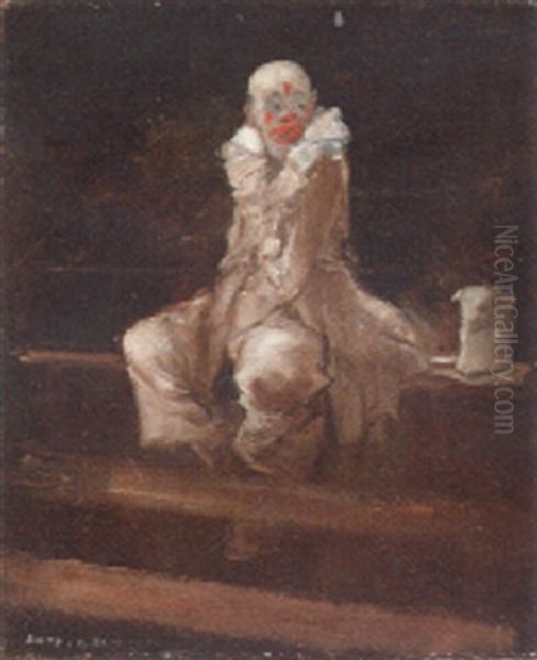 The Critical Clown Oil Painting by Everett Shinn