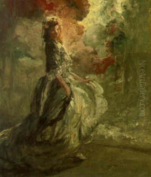 Woman On A Stage Oil Painting by Everett Shinn