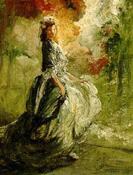 Woman On A Stage Oil Painting by Everett Shinn