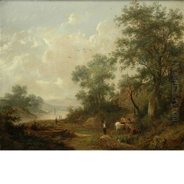 A Landscape In The North Of Wales Oil Painting by Benjamin Shipham