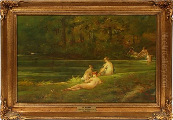 The Bathers Oil Painting by Walter Shirlaw