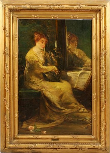 A Melody Oil Painting by Walter Shirlaw