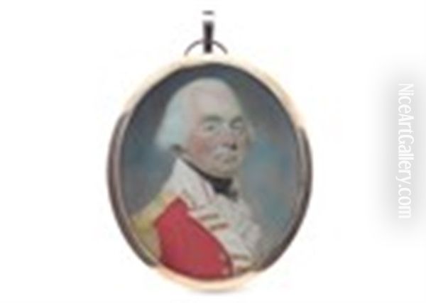 Portrait Miniature Of An Officer Oil Painting by Charles Shirreff