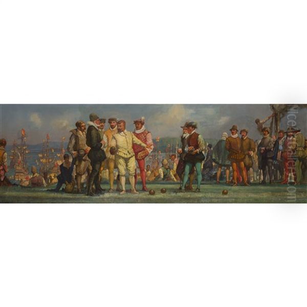 The Pirate, Thomas Fleming, Hastens To Plymouth Oil Painting by Kenneth Shoesmith