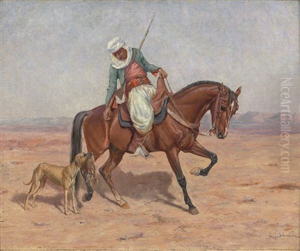 Chasseur Algerien Oil Painting by John Lewis Shonborn