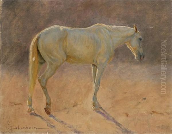 Le Cheval Blanc Oil Painting by John Lewis Shonborn