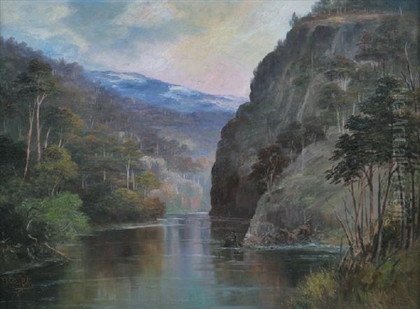 Transcendence Reach, Franklin River, Tasmania Oil Painting by William Henry Short Jr.