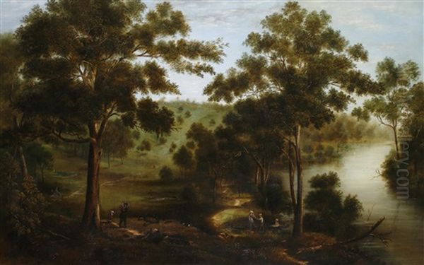 Studley Park, Melbourne Oil Painting by William Short Sr.