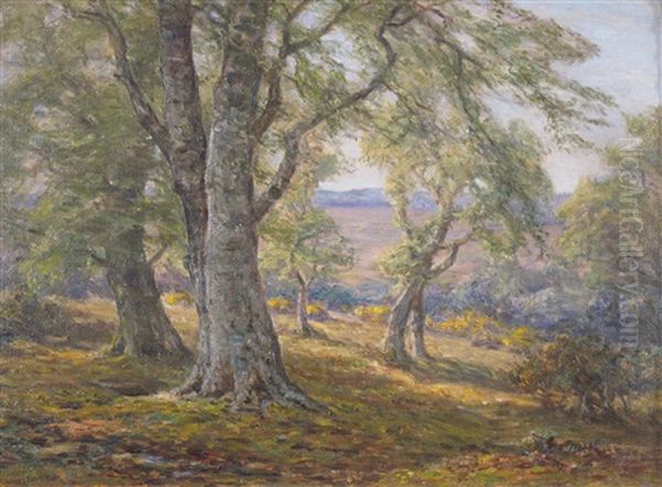 Spring In The New Forest Oil Painting by Frederick Golden Short