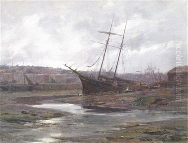 View Of Falmouth At Low Tide by Frederick Golden Short