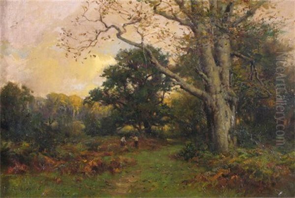 A New Forest Glade Oil Painting by Frederick Golden Short