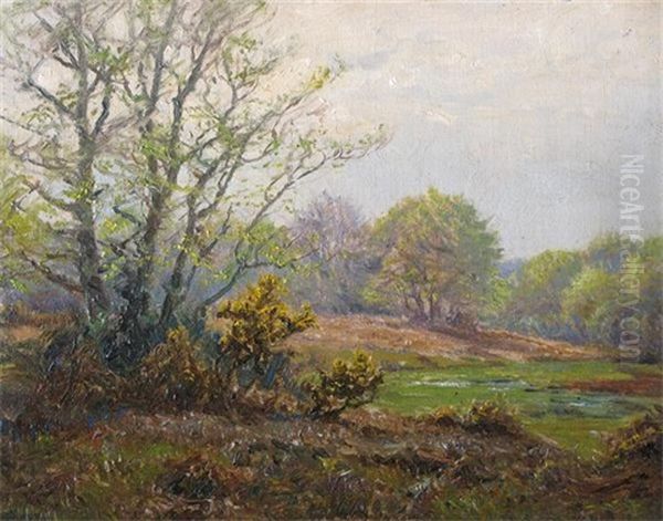 New Forest Scene Oil Painting by Frederick Golden Short