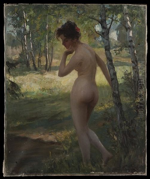 Nu Dans La Clairiere Oil Painting by Victor Karlovich Shtemberg