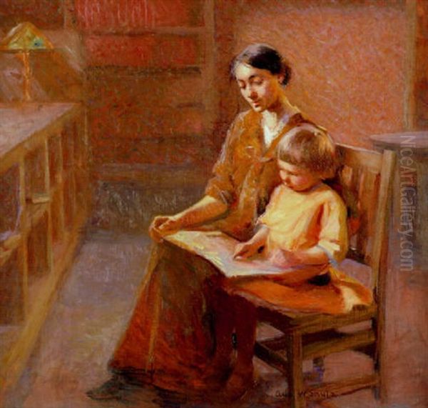 The Picture Book Oil Painting by Ada Walter Shulz