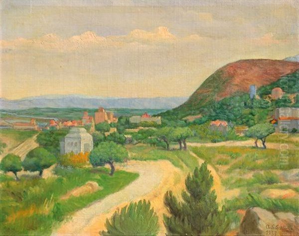 Hadar Hacarmel, Haifa Oil Painting by Aharon Shaul Shur