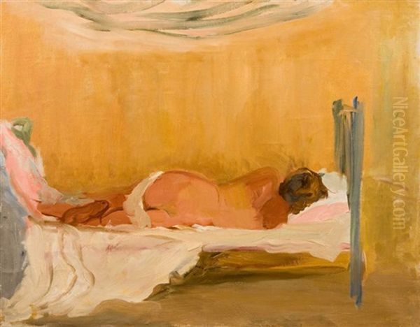 Reclining Nude Oil Painting by Arseny Nicolaevich Shurigin