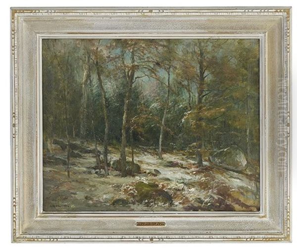 October Snow - Keene Valley Oil Painting by Roswell Morse Shurtleff