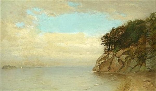 Lake George Oil Painting by Roswell Morse Shurtleff