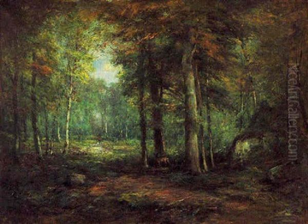 The Forest Primeval Oil Painting by Roswell Morse Shurtleff