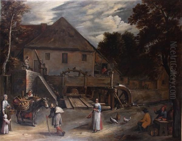 Scene De Ferme Oil Painting by Jan Siberechts