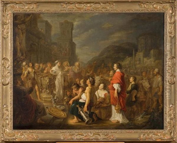 Offrandes A Jupiter Oil Painting by Gysbert Jansz. Sibilla