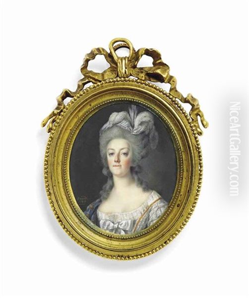 Marie-antoinette (1755-1793), Queen Of France Oil Painting by Louis Marie Sicard