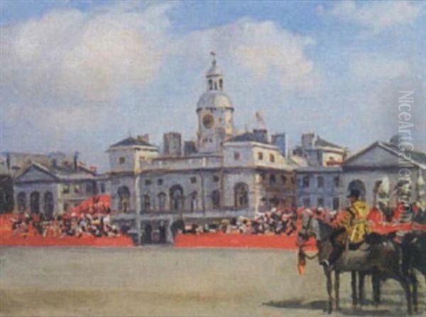 Horse Guards Oil Painting by Bernhard Sickert