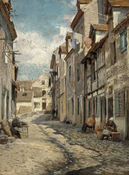 Rue Ouicangrogne, Dieppe Oil Painting by Oswald Adalbert Sickert