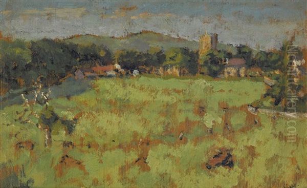 Chagford Across The Fields Oil Painting by Walter Sickert