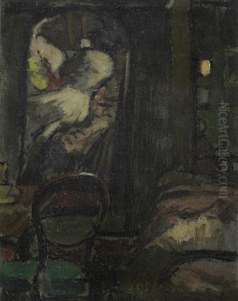 The Looking Glass, Fitzroy Street Oil Painting by Walter Sickert