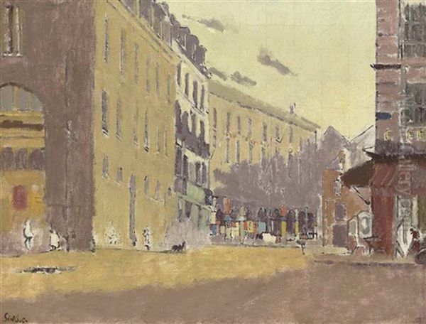 Une Rue A Dieppe Oil Painting by Walter Sickert