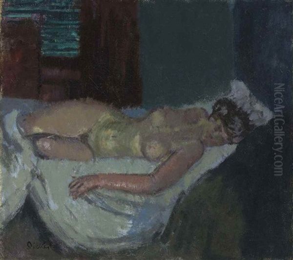 Mornington Crescent Nude Oil Painting by Walter Sickert