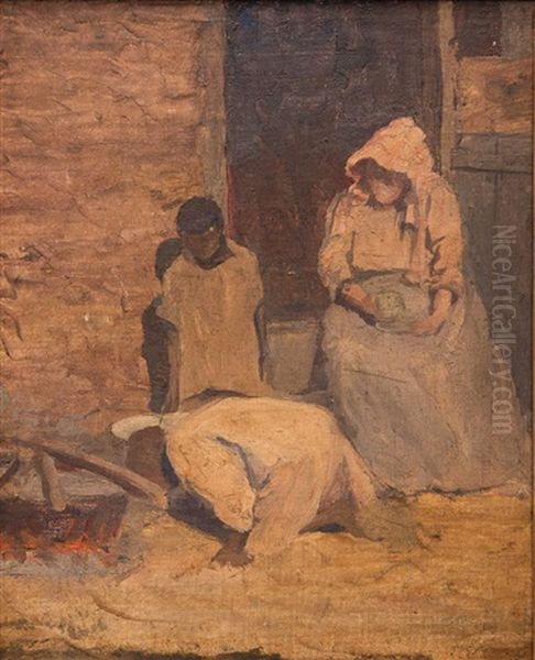 Three Figures By The Fire by Walter Sickert