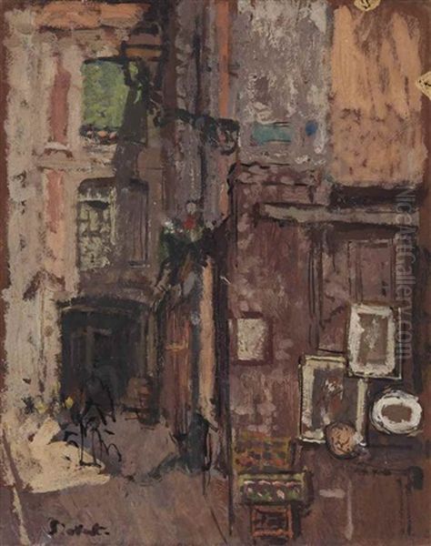 The Print Shop, Dieppe Oil Painting by Walter Sickert