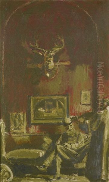 Self Portrait With Blind Fiddler Oil Painting by Walter Sickert