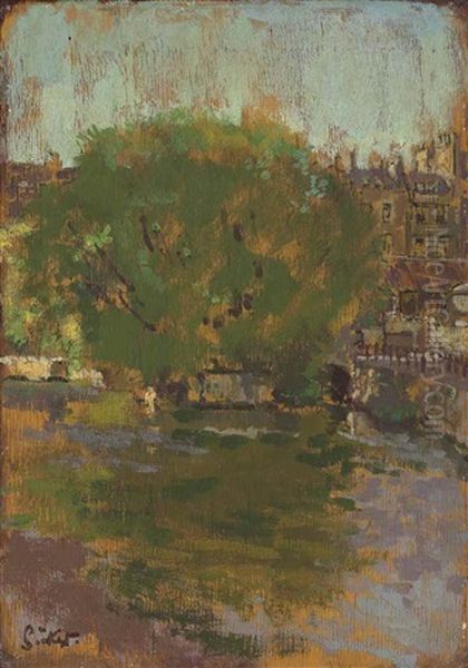 Pulteney Bridge, Bath Oil Painting by Walter Sickert