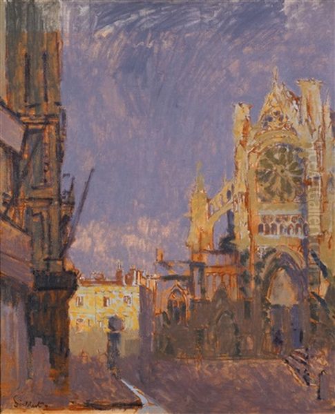 The Facade Of St. Jacques Oil Painting by Walter Sickert