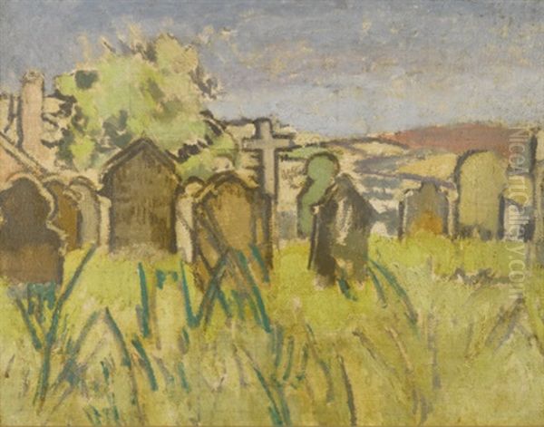 The Churchyard, Chagford Oil Painting by Walter Sickert