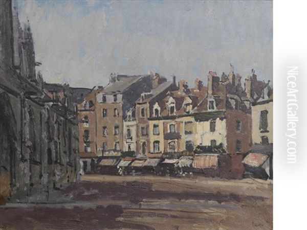 Rue De La Boucherie With St. Jacques Oil Painting by Walter Sickert