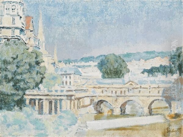 Pulteney Bridge, Bath Oil Painting by Walter Sickert