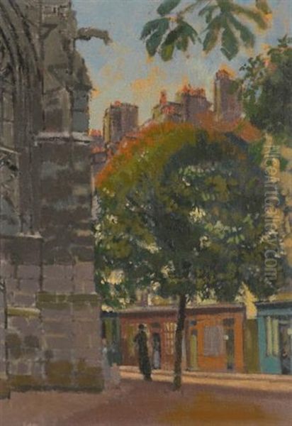 St. Remy: Chevet De L'eglise Oil Painting by Walter Sickert