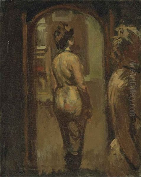 The Studio Oil Painting by Walter Sickert