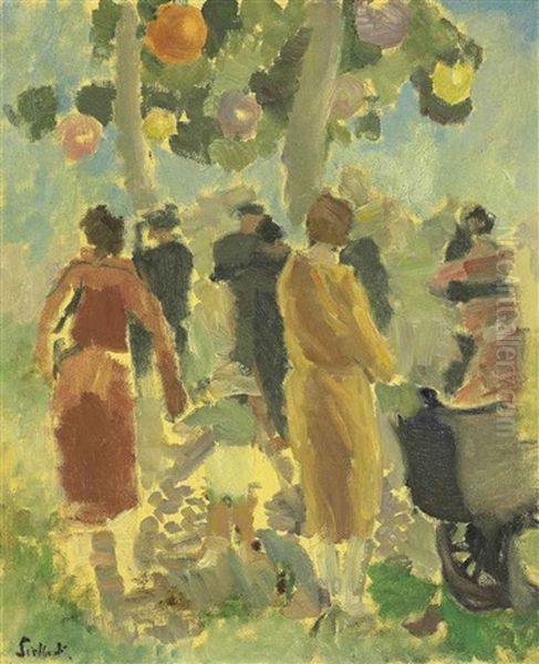 Fete Near Envermeu, Dieppe Oil Painting by Walter Sickert